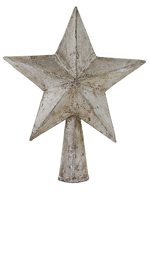 Cody Foster & Co Star Tree Topper In Antique Silver