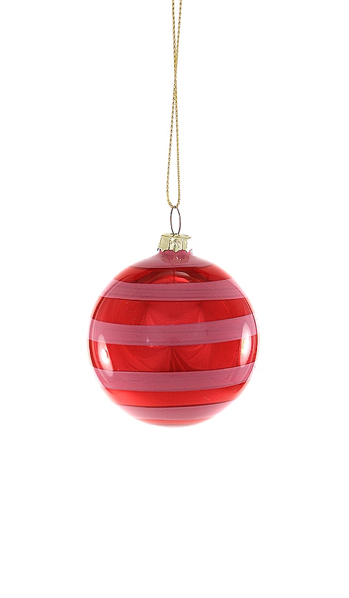 Cody Foster & Co Jolly Stripe Small Bauble Ornament In N,a