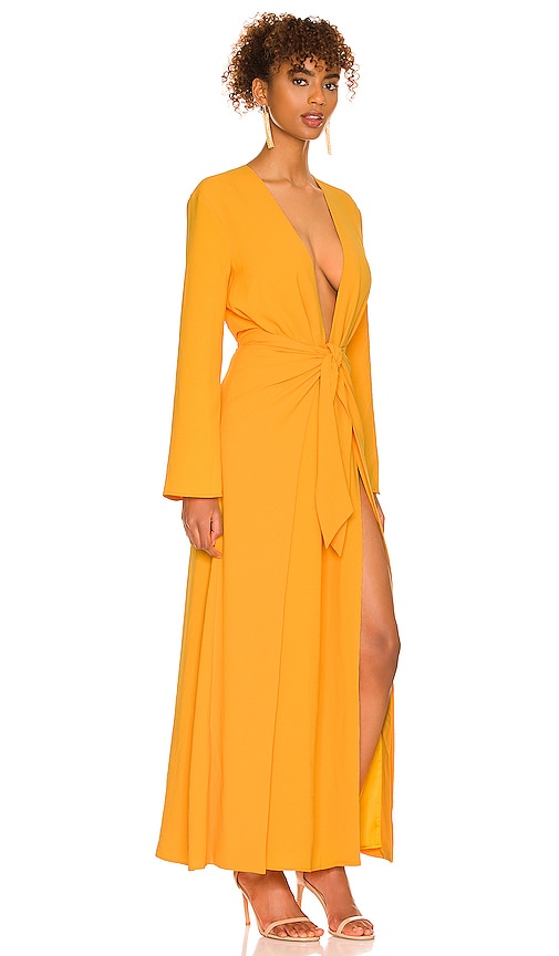 Shop Camila Coelho Millie Maxi Dress In Tangerine