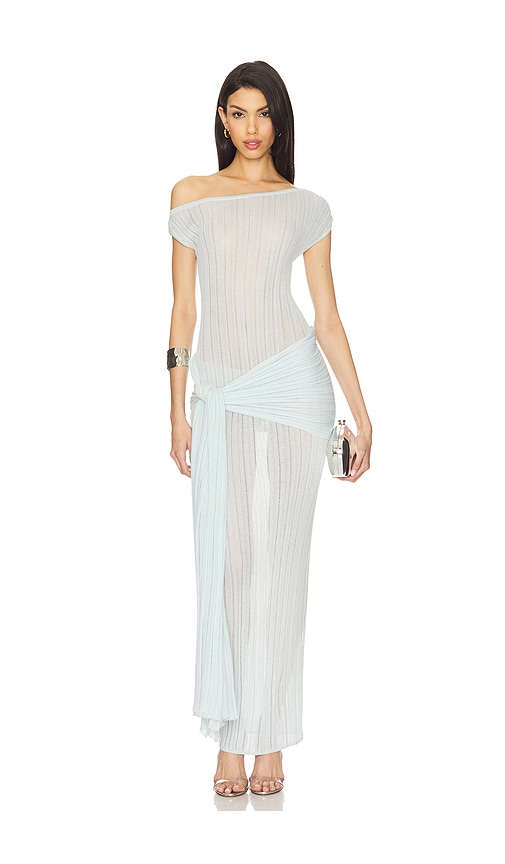 Camila Coelho Callie Sheer Midi Knit Dress