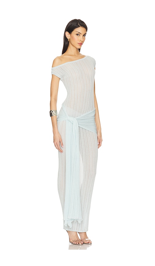 Camila Coelho Callie Sheer Midi Knit Dress