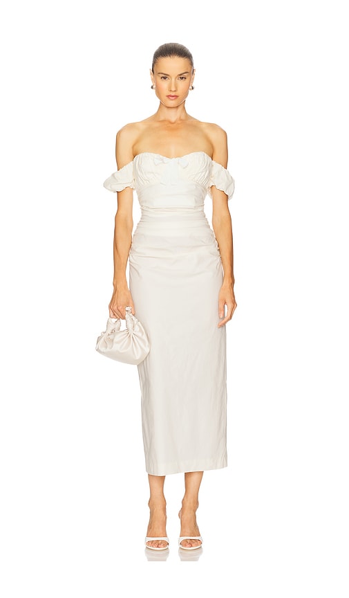 Camila Coelho Maisy Midi Dress In White