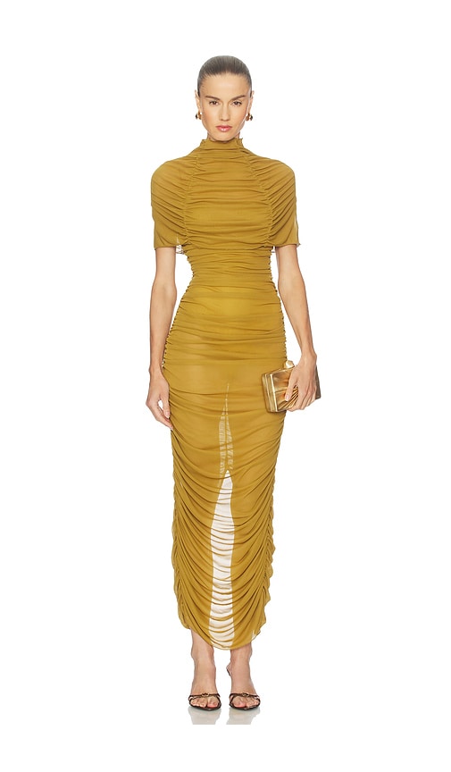 Camila Coelho Rocio Midi Dress In Gold