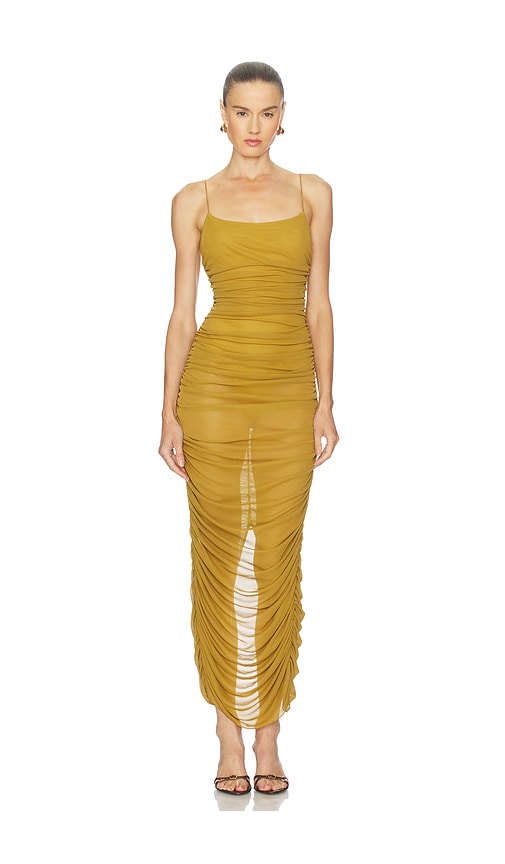 Camila Coelho Rocio Midi Dress In Gold