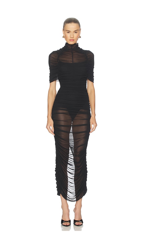 Camila Coelho Rocio Midi Dress In Black