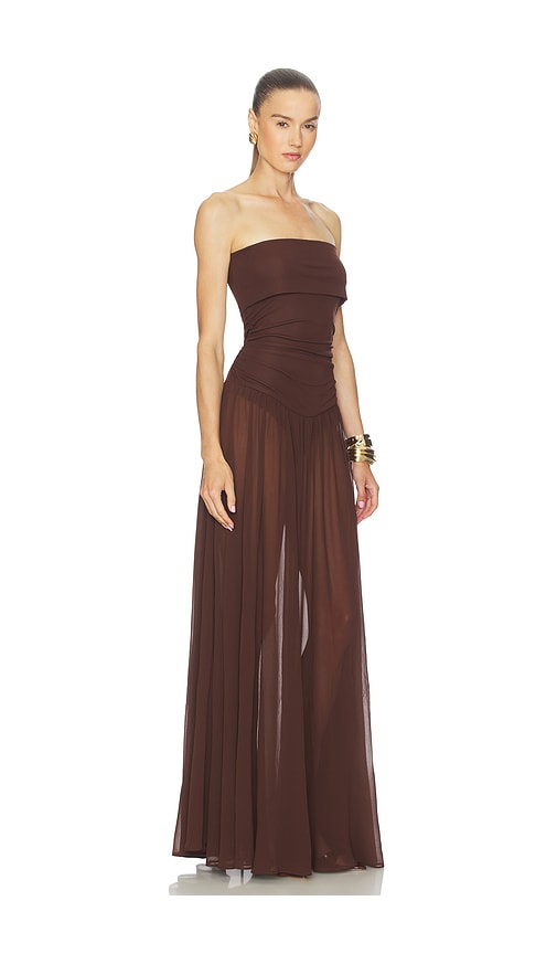 Camila Coelho Minji Maxi Dress In Brown