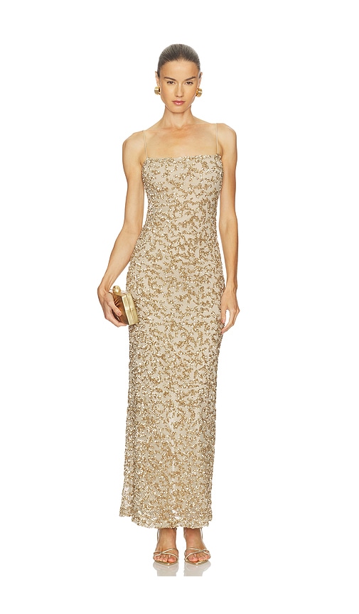 Camila Coelho Kinsley Maxi Dress In Brown