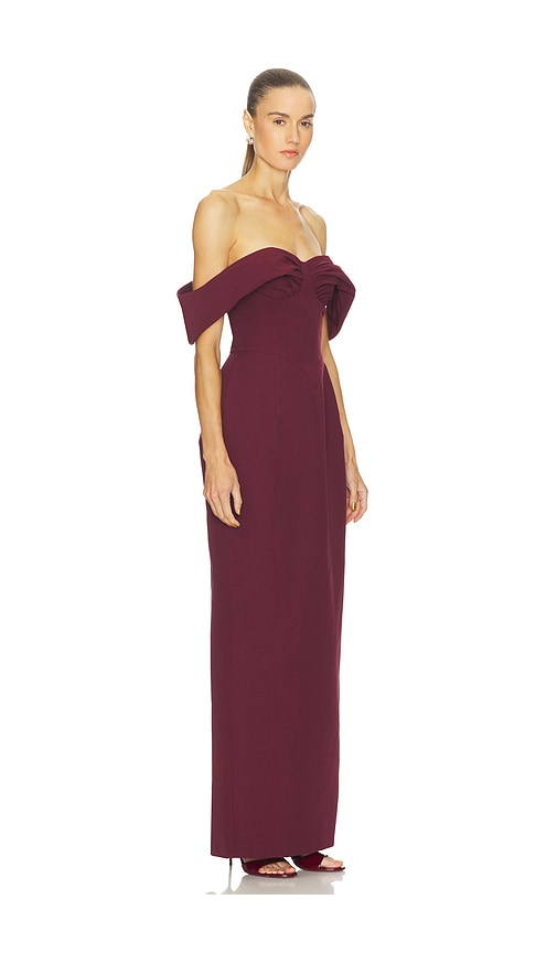 Camila Coelho Carina Maxi Dress In Burgundy