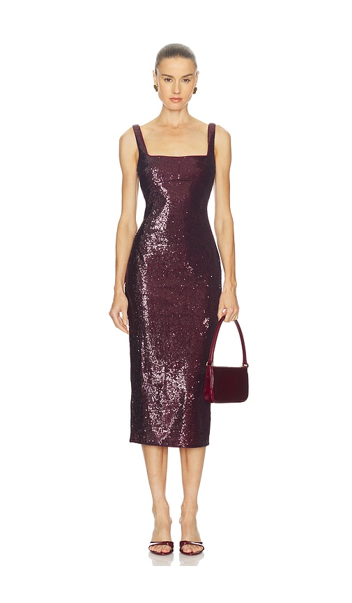 Camila Coelho Veda Midi Dress In Brown