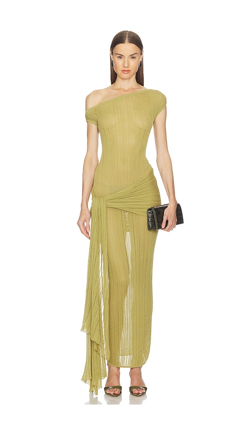 Camila Coelho Callie Sheer Midi Knit Dress