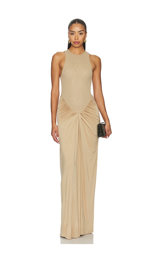 Camila Coelho ROBE SABINA en Taupe Taille L Also en S XXS XS M XL 260 €