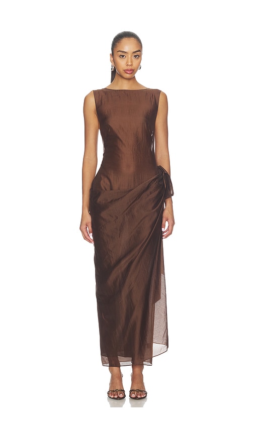 Camila Coelho ROBE MIRELLE en Brown Taille XL Also en S XXS XS M L 258 €