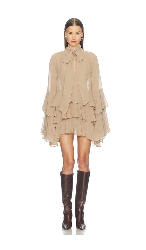 Taja Mini Dress by Camila Coelho in Taupe