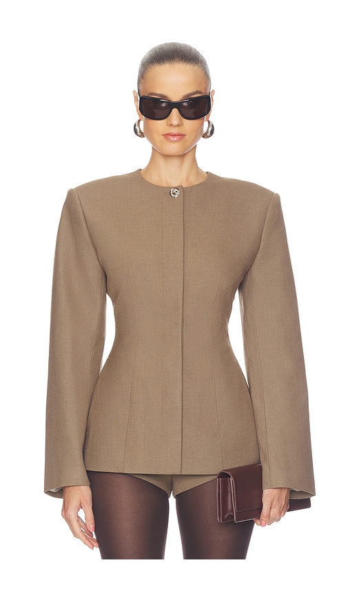 Kenna Blazer by Camila Coelho in Sepia