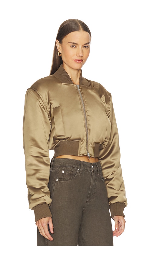 Camila Coelho Maiara Bomber Jacket In Brown