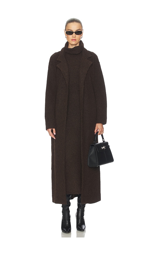 Camila Coelho Jona Maxi Sweater Coat In Brown
