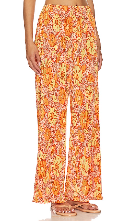Shop Camila Coelho Pacha Pants In Orange Floral