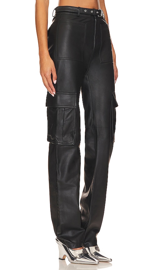 Shop Camila Coelho Manolya Leather Pant In Black
