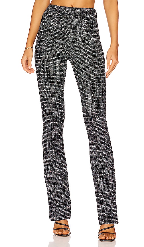 Norma Kamali Spat Legging in Woven Pinstripe