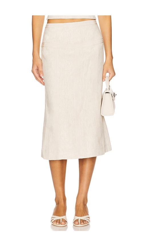 Camila Coelho Cassia Midi Skirt In Sand