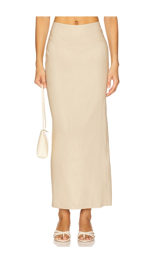 Camila Coelho Delanie Midi Skirt In Sand