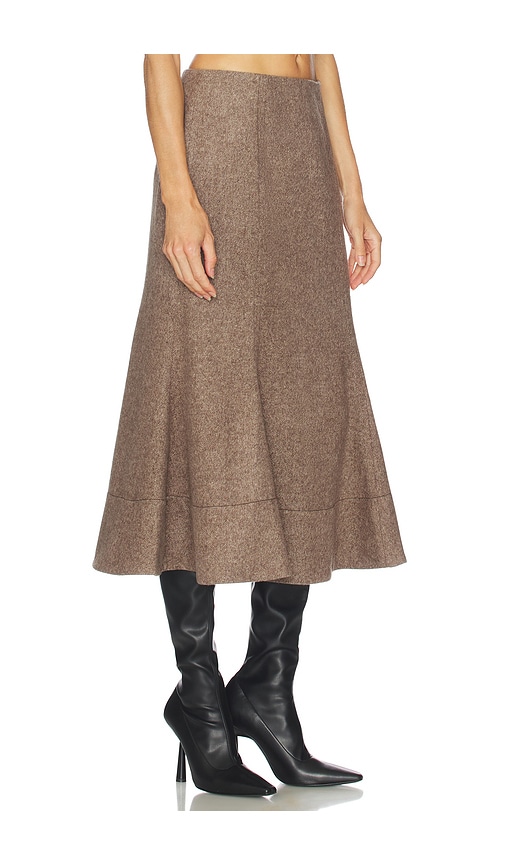 Camila Coelho Sidonia Midi Skirt In Brown
