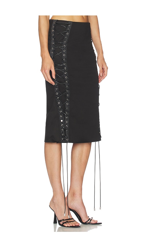 Camila Coelho Yasmina Midi Skirt In Black
