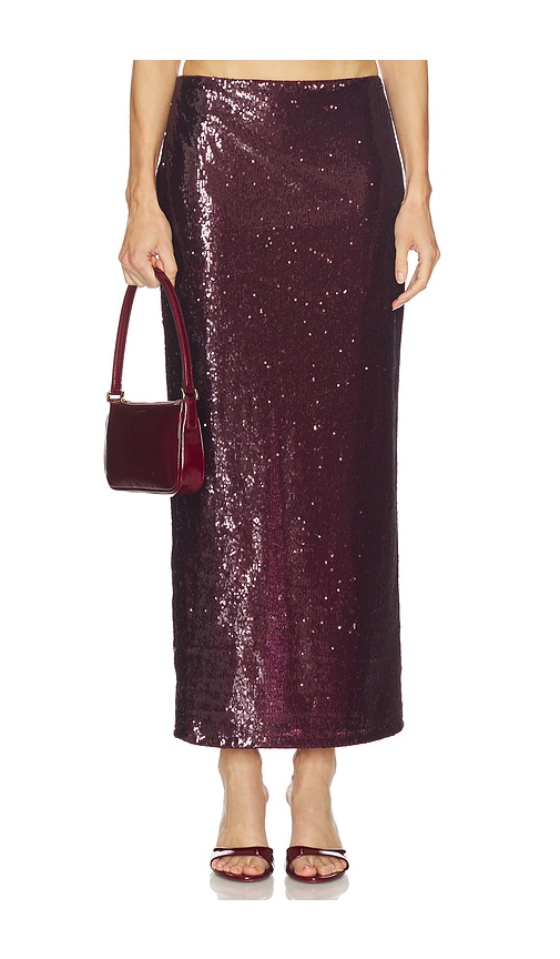 Camila Coelho Noella Skirt In Burgundy