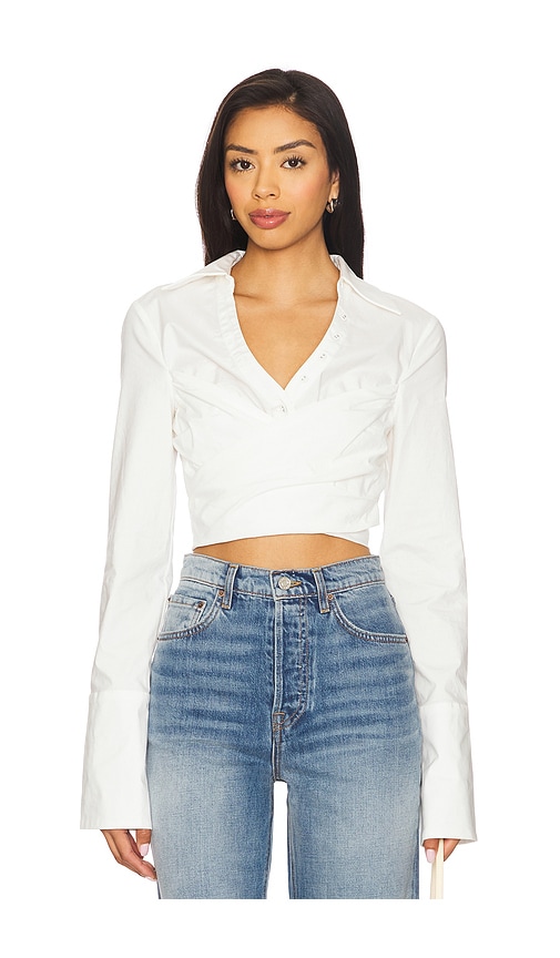 CAMILA COELHO EVANGELINE WRAP TOP