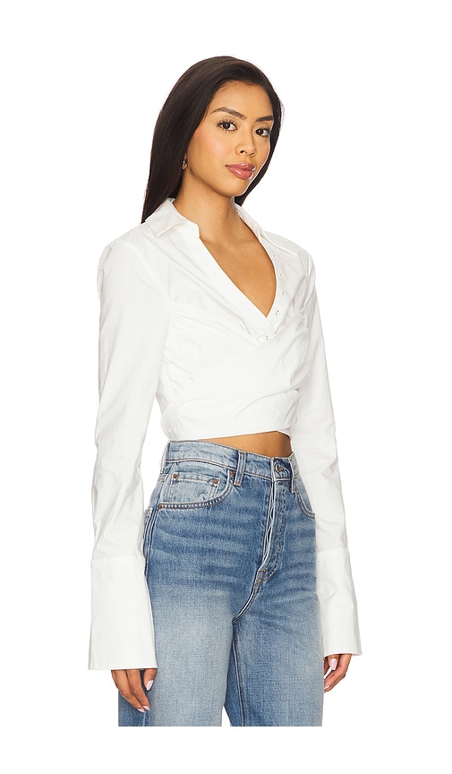 CAMILA COELHO EVANGELINE WRAP TOP