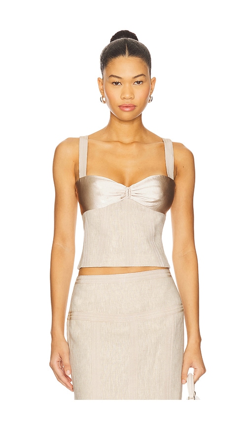 Camila Coelho Cassia Top In Sand
