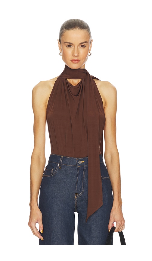 Camila Coelho Jaci Bodysuit In Brown