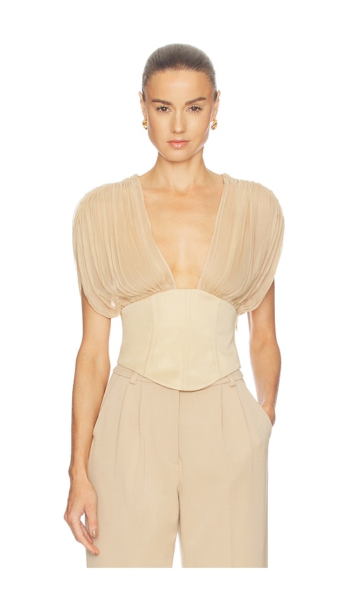 Camila Coelho Elana Top en Taupe Taille XXS Also en XS S M L XL 207 €