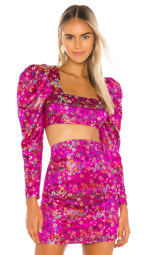 Camila Coelho Geanna Crop Top in Multi Floral
