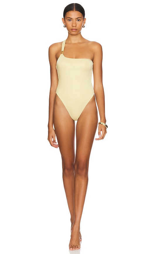 Shop Camila Coelho Samara One Piece In Champagne Gold