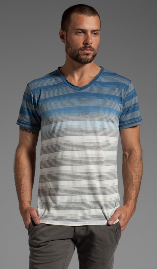 Labrea S/S V-Neck Striped Tee