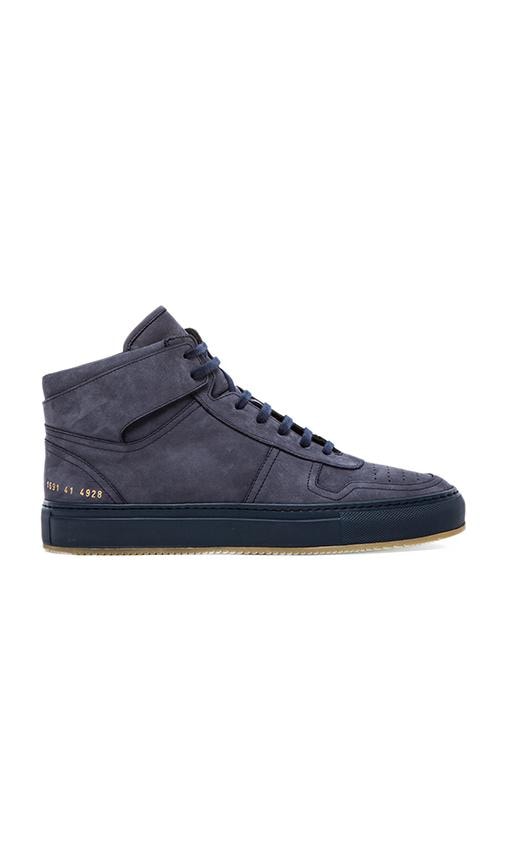 Common Projects Bball High in Navy 