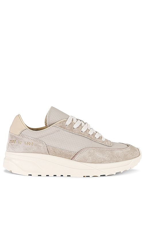 Common Projects Track 80 Sneaker in Neutral.