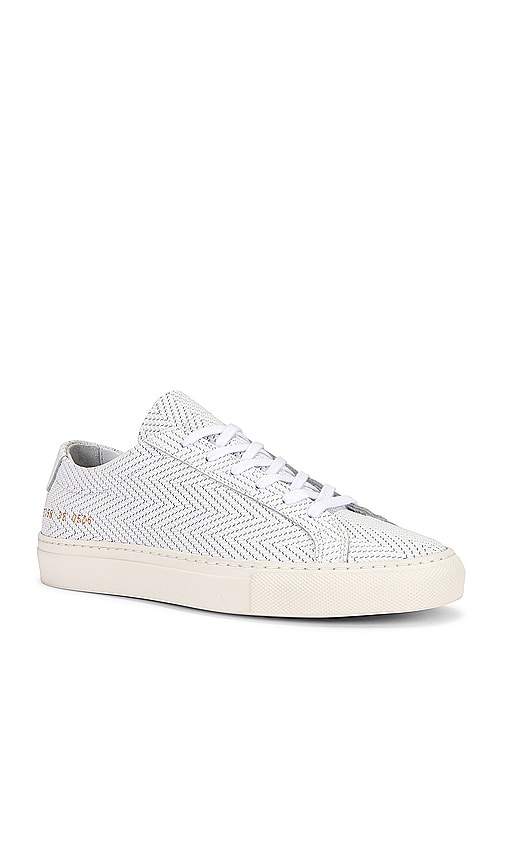 Shop Common Projects Original Achilles Basket Weave Sneaker In 白色