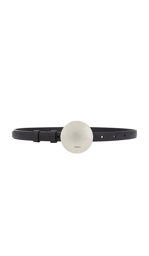 Coperni Gong Lizard Belt In Black & Silver