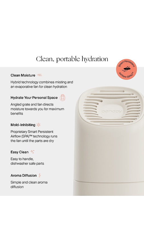 Canopy Portable Humidifier In Cream