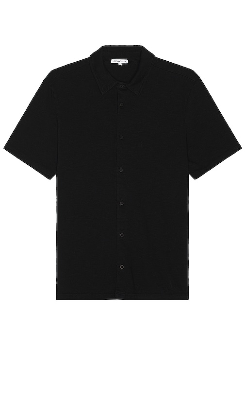 PRESLEY 短袖系扣衬衫 – 乌黑
