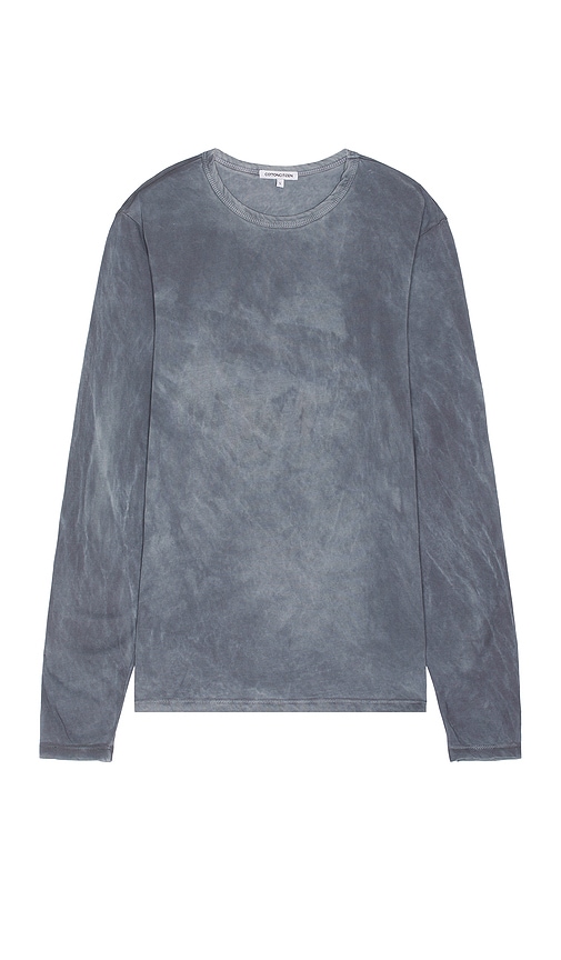 COTTON CITIZEN Classic Crew Longsleeve Shirt in Vintage Natural Blue