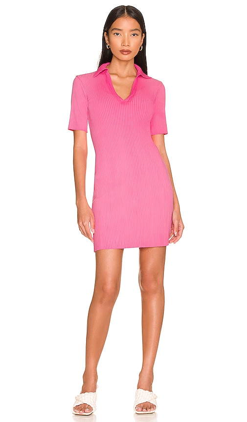 Cotton Citizen The Short Sleeve Polo Dress In Pink ModeSens