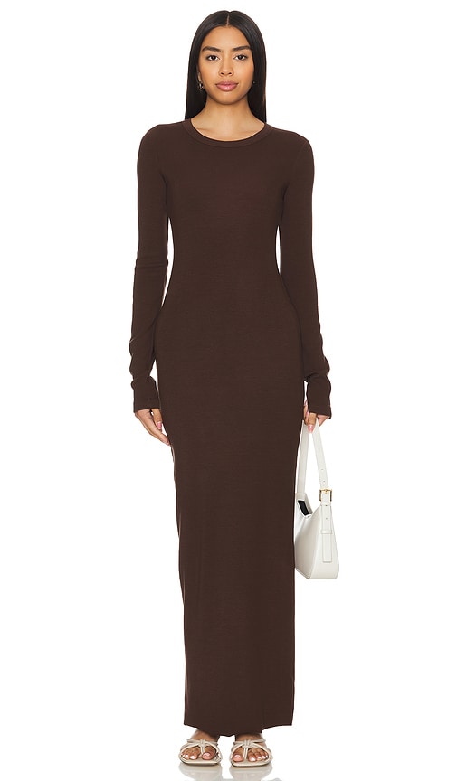 COTTON CITIZEN X Revolve Verona Crewneck Maxi Dress in Chocolate