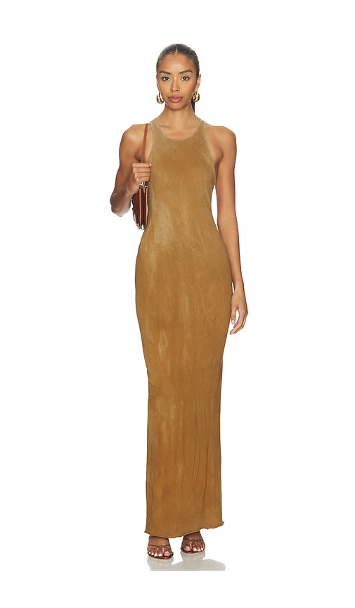 COTTON CITIZEN ROBE MAXI MARBELLA en Tan. Taille S. Also en XS, M, L.