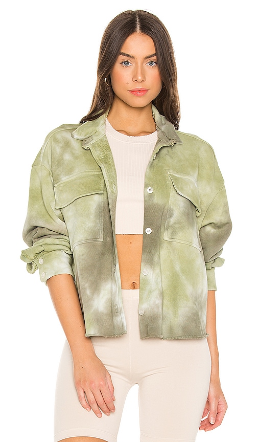 COTTON CITIZEN Brooklyn Button Down in Basil Blast | REVOLVE