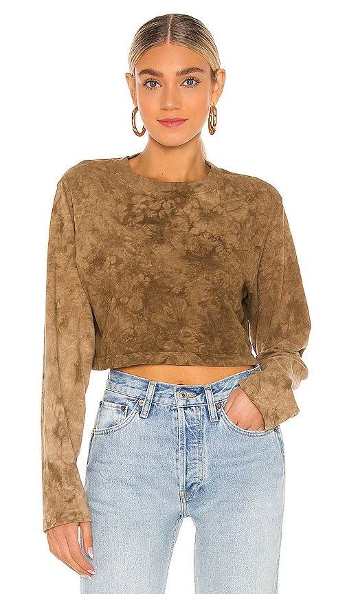 COTTON CITIZEN Tokyo Crop Long Sleeve in Toffee Crystal REVOLVE