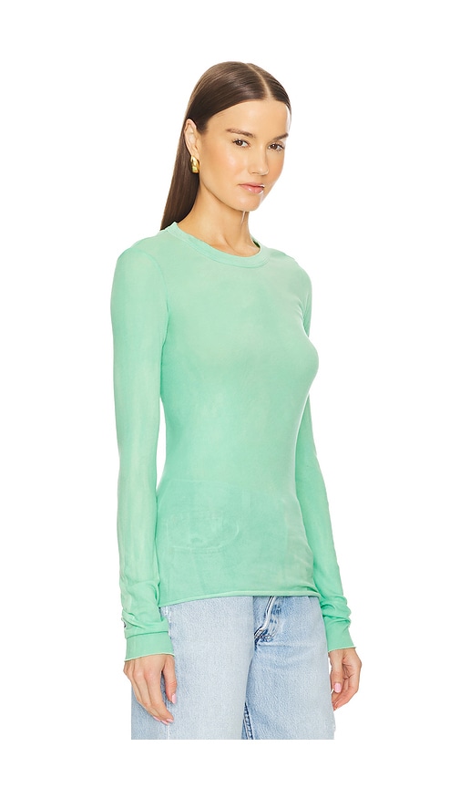 Shop Cotton Citizen Marbella Long Sleeve Top In Vintage Spearmint