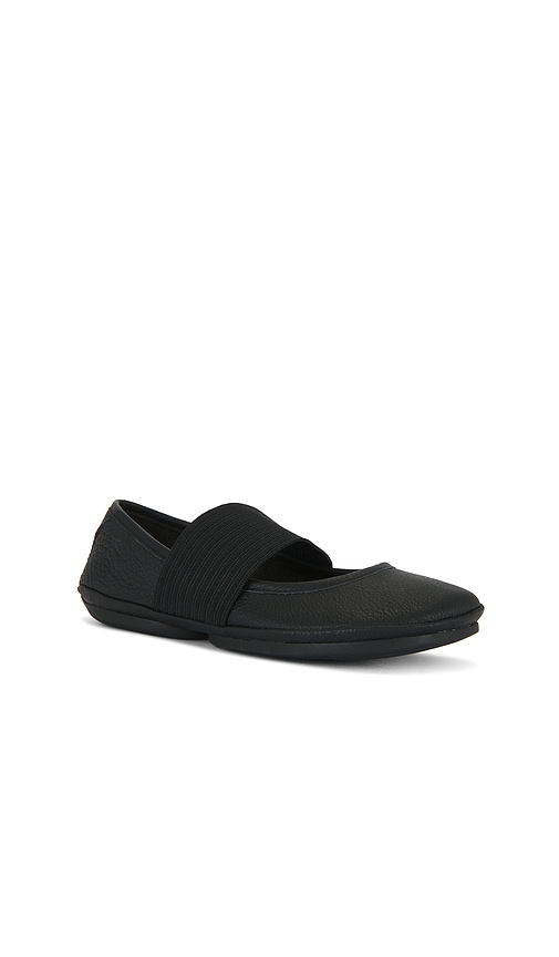 Camper Round-headed Mary Jane Shoes In Black